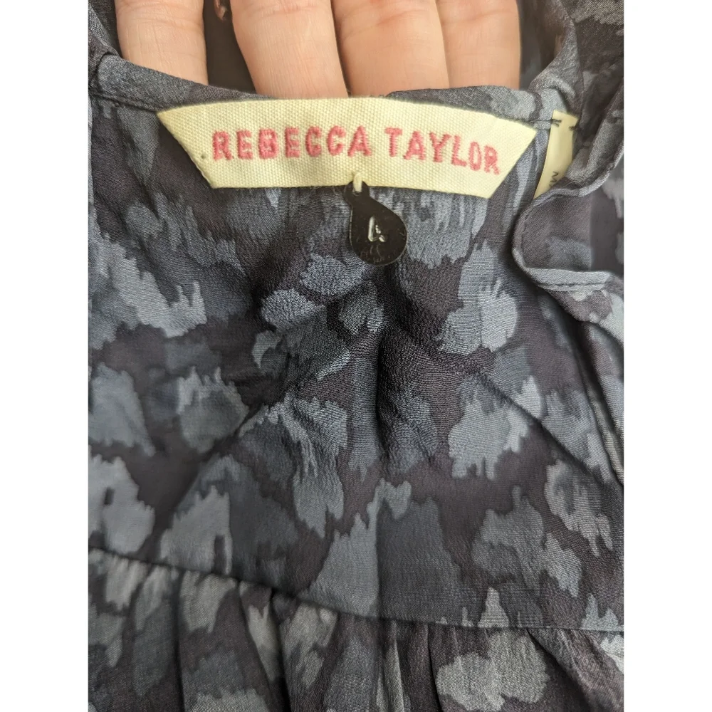 Rebecca Taylor Gray Leopard Print Silk Camisole 4